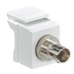 QuickPort® 41084-SWZ Fiber Optic Adapter, ST Simplex Connector, Snap-In Mount, Tool-Free Plug-N-Play Installation, Single Mode Fiber