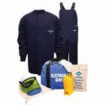ArcGuard® KIT2SC112X09 Arc Flash Kit, UltraSoft®, Hazard Risk Category (HRC): 2, Hood/Face Shield Max Arc Flash Protection: 12 cal/sq-cm, Garment Max Arc Flash Protection: 12 cal/sq-cm, ASTM 1506-10a, Bib Overall/Short Coat Garment
