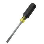 Klein® 600-4 Screwdriver, Keystone Point, 1/4 in Point, Steel Shank, 8-11/32 in OAL, Acetate Handle, Black Oxide/Polished Chrome, Specifications Met: ASME Specified, Insulated: No, No ESD-Safe