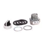 Rockwell Automation 800T-H5 Non-Illuminated Selector Switch Operator, 30.5 mm, Standard Knob/Spring Return Operator, 2 Positions, White