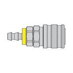 Foster® 3 Manual Industrial Socket, 3/8 in, Push-On Hose Stem, 300 psi, Brass/Steel