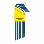 Bondhus® 12145 Long Key Set, Measurement System: Imperial, 7 Piece, 5/64 to 3/16 in Hex, L-Handle Handle, ProGuard™