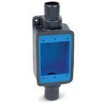 Ocal® FDC3-G Type FDC Deep Feed-Through Device Box, Iron, 1 Gang, 2 Outlets, 2 Knockouts