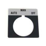 Rockwell Automation 800T Legend Plate,StandardAUTO-MAN-OFF, Package Quantity 1 ,Gray