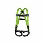 Miller® by Honeywell Python® P950QC/UGN Harness, Unisex, 400 lb Load, Polyester Strap, Quick-Connect Leg Strap Buckle, Quick-Connect Chest Strap Buckle, Friction Shoulder Strap Buckle, Steel Hardware, Green