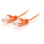 Quiktron® 576-RD40-005 Q-Series Booted Patch Cord, Cat 6, 28 AWG, RJ45 Male to Male Connector, 5 ft L Cord, Orange