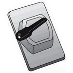 O-Z/Gedney FS1-WSCA Device Box Cover, 8.4 in L x 5-1/2 in W x 1 in D, Rocker Toggle Switch Cover, Aluminum