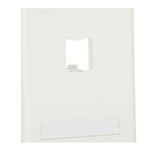 Panduit® CFPL1WHY Label Pocket Faceplate, 1 Gang, 1 Port, Mini-Com® Module, Threaded Mount, ABS