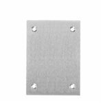 PREMISE WIRING SA3813 Blank Rectangular Floor Box Cover, 4.35 in L x 3.1 in W, For Use With Flush Floor Box, Aluminum