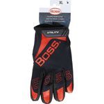 Boss® 120-MU1210T/L 120-MU1210T High Performance Gloves, Microfiber Palm, Synthetic Leather Palm, Black, Slip-On Cuff, Uncoated Coating, Spandex® Lining