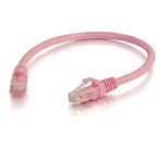 Quiktron® C2G® 00496 Snagless UTP Plenum Ethernet Network Patch Cable, Category: Cat 5e, 24 AWG Stranded Bare Copper Conductor, RJ45 Male Connector, 5 ft Cord Length