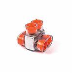 Homac® CSB-350-2 2-Way 2-Outlet Encapsulated Multi-Tap Cable Block, Aluminum/Copper/Stranded Conductor, Aluminum