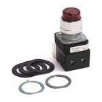 Rockwell Automation 800T-QBH2RD1 Illuminated Pushbutton, 30.5 mm, 1NO Contact Configuration, Extended Head without Guard Operator, Red