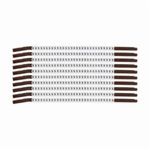 Brady® SCN15-5 Clip-Sleeve™ SCN Pre-Printed Wire Marker, 0.154 to 0.177 in Wire, 5 Legend, Black Legend, White Marker, Nylon