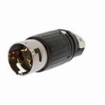 Wiring Device-Kellems Twist-Lock® Insulgrip® CS8165C Grounding Locking Plug, 480 VAC, 50 A, 3 Pole, 4 Wires, Black