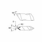 Kennametal® Top Notch™ 4175912 Threading Insert, 55 deg Parallelogram Shape, 8-36/7-20 TPI Threads per Inch, 0.7 to 3 mm External/1.25 to 3.5 mm Internal Pitch, Right Hand Cutting Direction, Manufacturer's Grade: 4175912, Material Grade: H, K, M, N, P, S