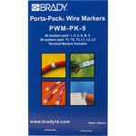 Brady® PWM-PK-9 Repositionable Wire Marker Label Book, B-500 Vinyl Cloth