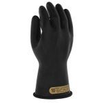 Novax® 150-00-11/9.5 150-00-11 Insulating Gloves, 9.5, Natural Rubber, Black, 11 in L, ASTM Class: Class 00