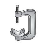 O-Z/Gedney J-200G Type J Pipe Hanger, 2 in For Use With: EMT/IMC and Rigid Flexible Metal Conduit, Malleable Iron, Mechanically Galvanized