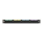 Leviton® 5G596-U24 1-RU Flat Patch Panel, 24 Ports, Category: Cat 5e, 26 to 22 AWG Terminal, Plastic/14 ga Steel
