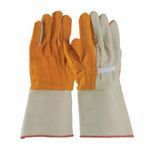 PIP® 93-578G Men's Premium Grade Work Gloves, Chore Glove, Cotton, Gold, Gauntlet Cuff, Uncoated Coating, Unlined Lining