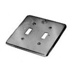 Appleton® FSK-2TS Device Box Cover, 4-5/8 in L x 4-5/8 in W, Toggle Switch/Tumbler Cover, Steel
