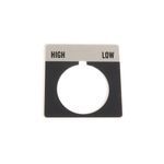 Rockwell Automation 800T Legend Plate,StandardHIGH-LOW, Package Quantity 1 ,Gray