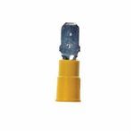 Scotchlok™ MVU10-250DMX Standard Disconnect Tab, 12 to 10 AWG Conductor, 1/4 in Tab, 0.15 in ID Butted Barrel, ETP Copper, Yellow