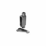 Calbrite™ S60700CE00 Type C Conduit Body With Cover and Gasket, 3/4 in Hub, 8, 9 cu-in, 316 Stainless Steel, Polished with Standard Brite