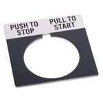 Rockwell Automation 800T Legend Plate,StandardPush-To-Stop/Pull-To-Start, Package Quantity 1 ,Gray