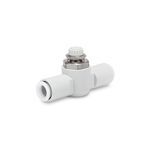SMC® AS3001FG-06 AS In-Line Speed Controller Value, 0.1 to 1 MPa Pressure, PBT/303 Stainless Steel Body