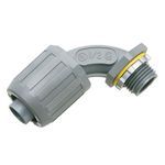 Arlington Snap2IT® NMLT9010 Push-In Liquidtight Connector, 1 in Trade, 90 deg Angle, UV Rated Plastic