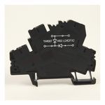 Rockwell Automation Spring Clamp Terminal Block,Two-Circuit Feed-Through Block,4 mm (# 22 AWG - # 10 AWG) or 2.5 mm (# 22 AWG - # 12 AWG),Two level block with an IN4007 diode in reverse bias between the 2 levels,Black (Standard),
