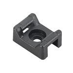 Ty-Rap® TC142X Saddle Support Cable Tie Mounting Base, Threaded Mount, Nylon/Polyamide 6.6, Black