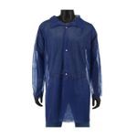 PIP® 3511B/3XL Standard Weight 20 GSM SBP Lab Coat - No Pockets, 3XL, Blue, Full Length, Snap Closure, Spunbond Polypropylene, Case of 30