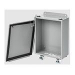 nVent HOFFMAN A806LPA8P6 Junction Box With Panel, 8 in H x 6 in W x 3-1/2 in D, Lift-Off Cover, NEMA 12/IP65 NEMA Rating, Mild Steel