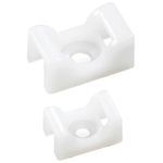 Ty-Rap® TC142X Saddle Support Cable Tie Mounting Base, Threaded Mount, Nylon/Polyamide 6.6, Black