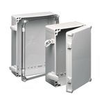 nVent HOFFMAN QLINE™ Q403018PCIQRR Q41 Type I Junction Box, 15-3/4 in H x 11.81 in W x 7.09 in D, Opaque Cover, NEMA 4X, Polycarbonate