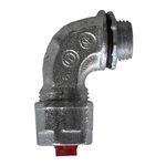 O-Z/Gedney Grip-Tite® SR-9100-1000 Type SR Strain Relief Connector, 1 in Trade, 0.875 to 1 in Cable Openings, Malleable Iron, Zinc Plated