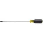 Klein® 601-8 Screwdriver, Cabinet/Slotted Point, 11-3/4 in OAL, Plastic Handle, Nickel Chrome Plated