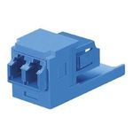 Panduit® CMDSLCZBU Mini-Com® Fiber Optic Adapter Module, LC Duplex Connector, 2 Ports, Surface Mount, OS1/OS2 9/125 um Single Mode Fiber