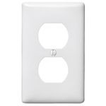 PREMISE WIRING NPJ8W Mid-Size Midway Wallplate, 1 Gang, 4.88 in H x 3.13 in W, Nylon, White