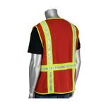 PIP® 300-1000-BL/S 300-1000 High Visibility Safety Vest, S, Blue, Polyester Mesh/Solid, Zipper Closure, 4 Pockets