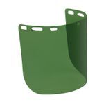 Bouton® 251-01-7311 Cylindrical Molded Uncoated Safety Visor, Medium Green, Polycarbonate, 8 in Visor Height, 15 in Visor Width, 0.078 in Visor Thickness, For Use With: Headgear and Hard Hats, Specifications Met: ANSI Z87.1-2015