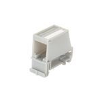 Panduit® CADIN1BL Mini-Com® Fiber Optic Adapter, UTP, STP, Fiber Optic, A/V Connector, 35 mm DIN Rail Mount