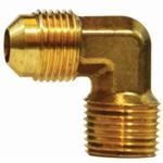 Midland Industries 10286 Elbow, Elbow, 1/4 x 1/8 in, 45 deg Male Flare x MNPTF End Style, CA377 Brass