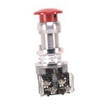 Rockwell Automation 800H-DP6A Non-Illuminated Pushbutton, 1NO-1NC Contact Configuration, Mushroom Head Operator, Red