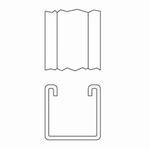 Kindorf® B-900-10 B Series Solid Metal Channel, 12 ga Thickness, 10 ft L