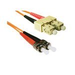 CP Technologies® STSC-03 Duplex Fiber Optic Multi-Mode Patch Cord, 62.5 um Core, 3 m L