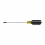 Klein® 601-3 Screwdriver, Cabinet Point, 3/16 in Point, Steel Shank, 6-3/4 in OAL, Rubber Handle, Black Oxide/Polished Chrome, Specifications Met: ASME Specified, Insulated: No, No Magnetized Tip, No ESD-Safe
